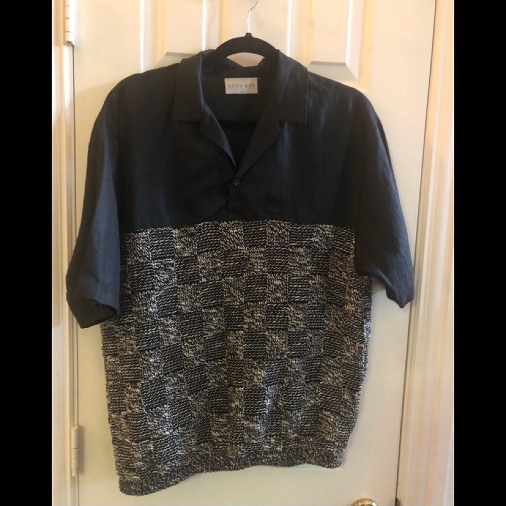 Allen Wah Short Sleeve Blouse, Size M, Great preowned condition